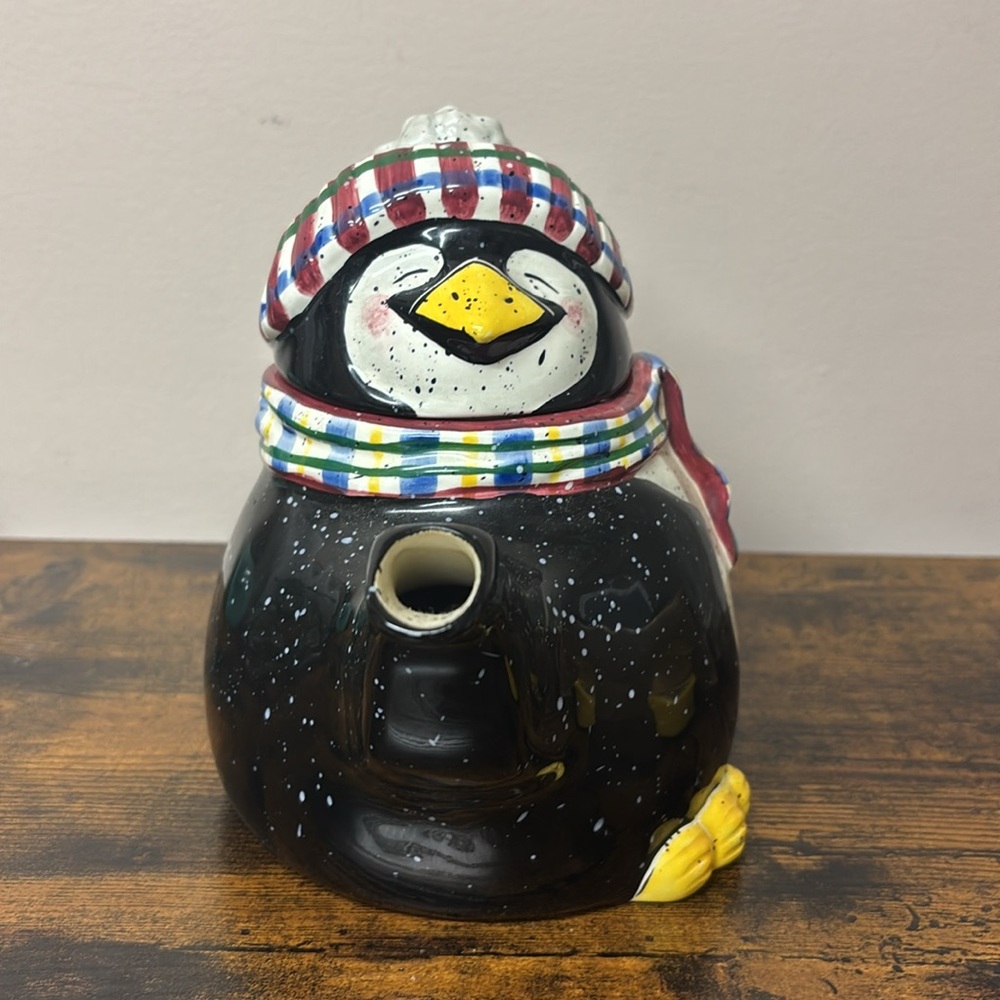 Julie Ueland Ceramic Cozy Penguin Teapot